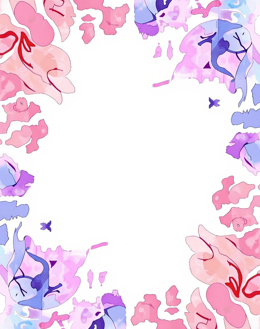 Pink Purple Abstract Flow Pattern Rug
