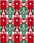Red Green Ornate Geometric Pattern Rug