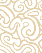 Abstract Swirl Pattern Beige Rug