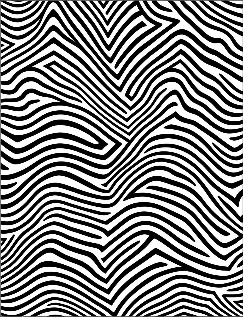 Abstract Zebra Stripe Print Rug