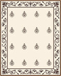 Classic Floral Scrollwork with Medallion Pattern Rug
