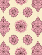 Pink Floral Mandala Pattern Design Rug