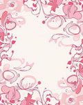 Pink Floral Swirl Elegant Design Rug