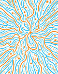 Bright Wavy Lines Abstract Pattern Rug
