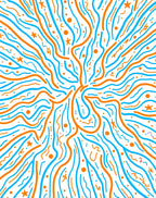 Bright Wavy Lines Abstract Pattern Rug