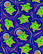Cute Astronaut Turtles In Space Rug