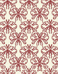 Elegant Red Butterfly Swirl Pattern Rug