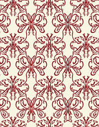 Elegant Red Butterfly Swirl Pattern Rug