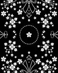 Elegant Floral Wreath Repeating Pattern Rug