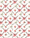 Retro Floral Lattice Pattern Rug