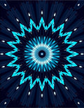Radiant Sunburst Geometric Pattern Rug