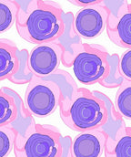 Pink And Purple Abstract Swirl Rug