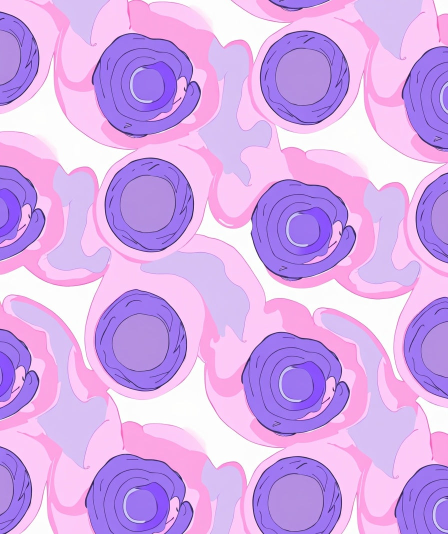 Pink And Purple Abstract Swirl Rug