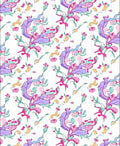 Whimsical Floral Swirl Pattern Rug