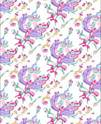 Whimsical Floral Swirl Pattern Rug