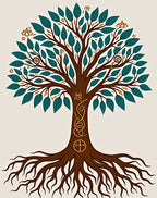 Whimsical Tree Of Life Pattern Rug