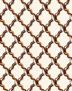 Arabesque Style Warm Tones Pattern Rug