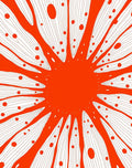 Radiant Orange Speckled Burst Design Rug