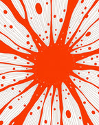 Radiant Orange Speckled Burst Design Rug