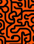 Bold Abstract Winding Lines Rug