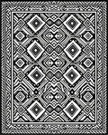 Bold Abstract Diamond Patterned Rug