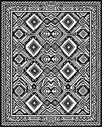 Bold Abstract Diamond Patterned Rug