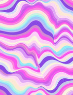 Pastel Swirl Waves Pattern Rug