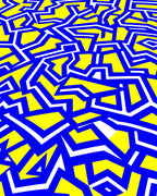 Bold Geometric Maze Pattern Rug