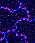 Cosmic Starry Night Winding Pattern Rug