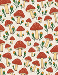 Whimsical Mushroom Bud Pattern Rug
