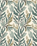 Botanical Branch Pattern On Cream Rug