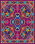 Vibrant Symmetrical Floral Mandala Pattern Rug