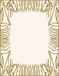 Abstract Organic Gold Border Rug