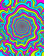 Psychedelic Swirl Neon Pop Rug