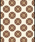 Vintage Sunburst Medallion Pattern Rug