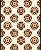 Vintage Sunburst Medallion Pattern Rug