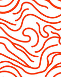 Bold Orange Swirl Abstract Pattern Rug