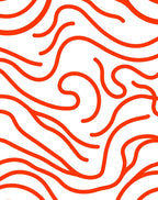 Bold Orange Swirl Abstract Pattern Rug