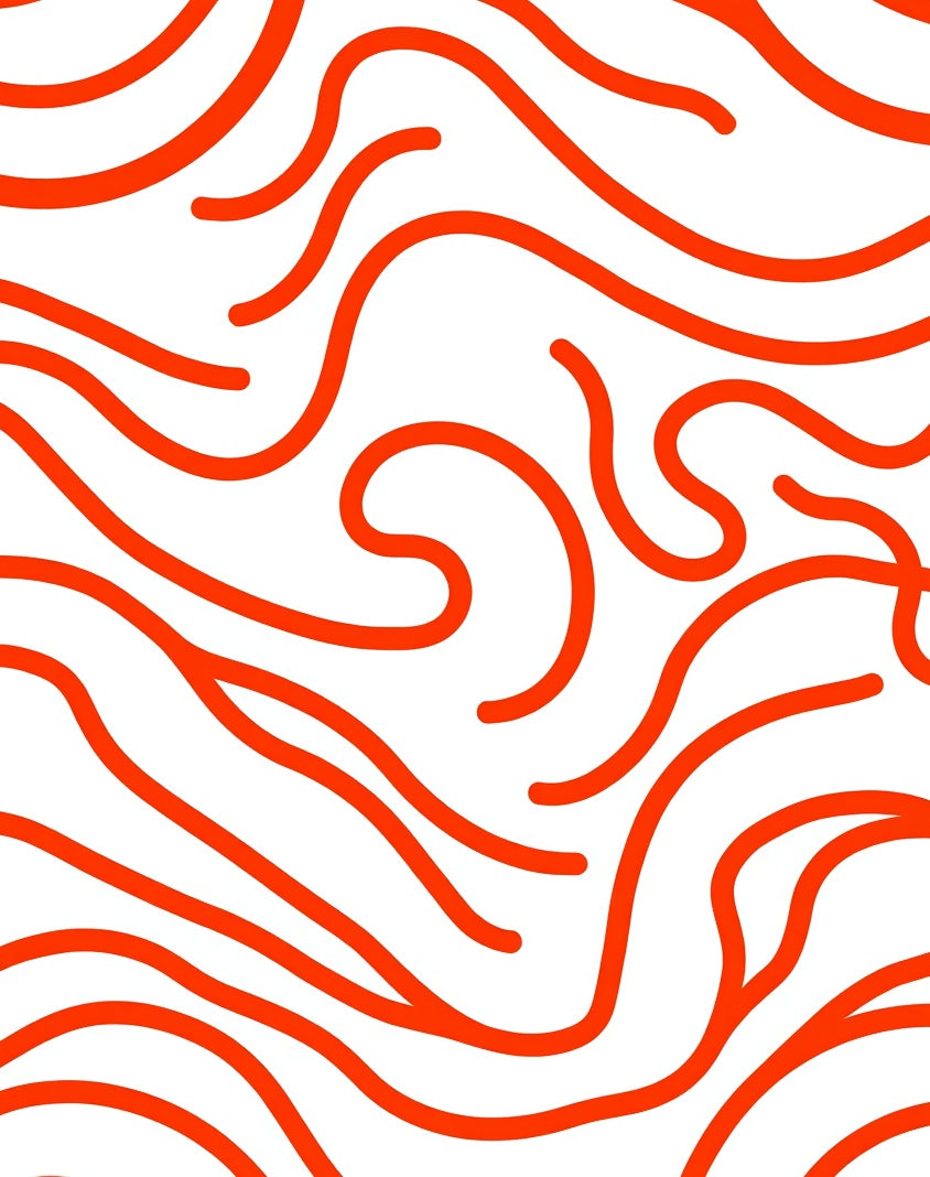 Bold Orange Swirl Abstract Pattern Rug