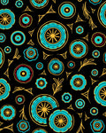 Turquoise Floral Pattern Design Rug