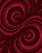 Crimson Swirl Abstract Pattern Rug
