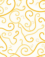 Golden Swirls Abstract Pattern Rug