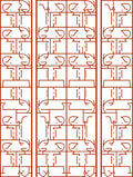 Linear Face Pattern Geometric Design Rug