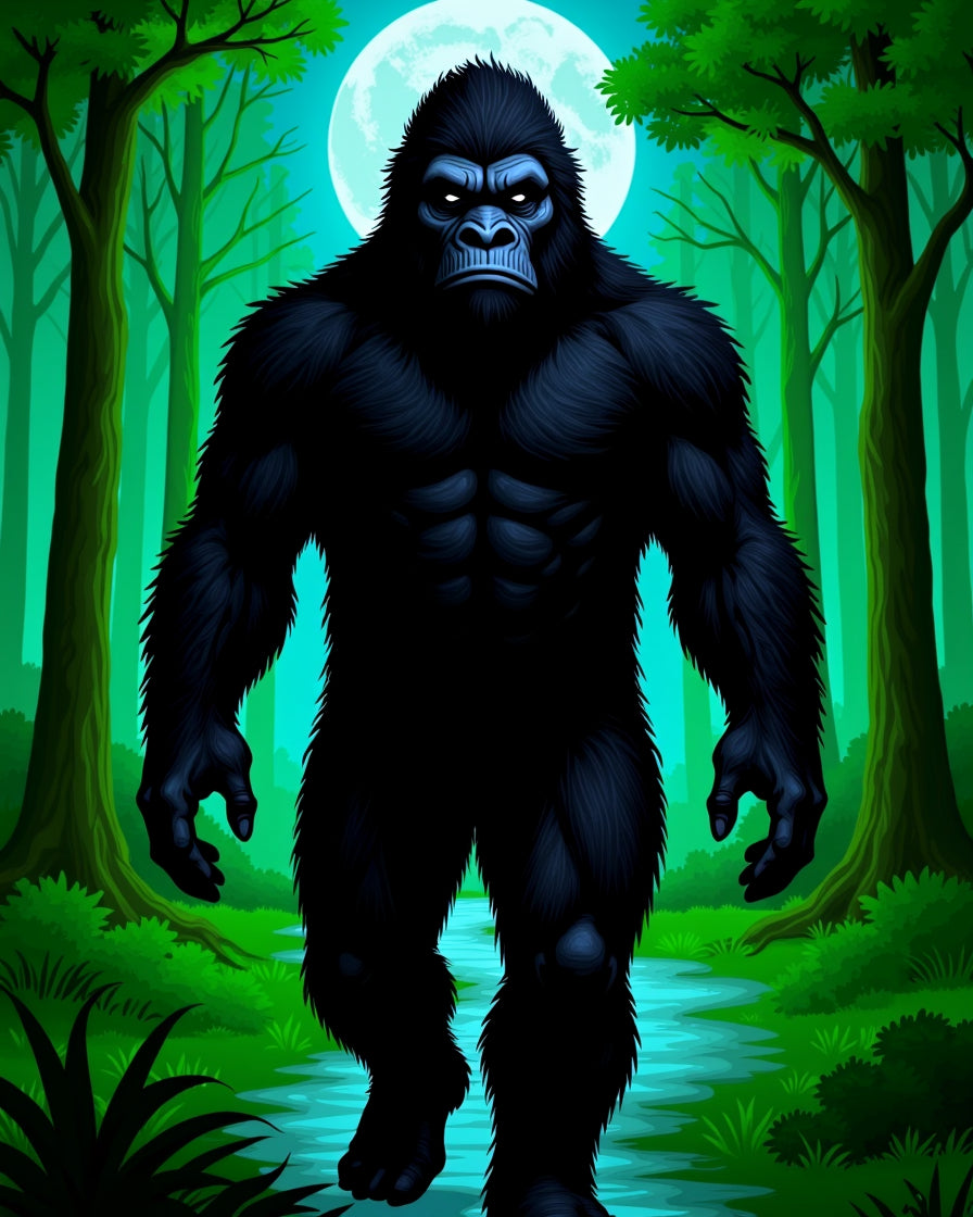 Mighty Ape Walking Through Forest Rug