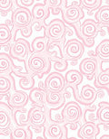 Playful Pink Swirls Pattern Design Rug