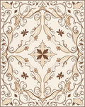 Vintage Floral Swirl Pattern Runner Rug
