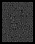 Modern Gray Maze Lines Area Rug