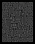 Modern Gray Maze Lines Area Rug