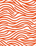 Bold Orange Wavy Line Pattern Rug