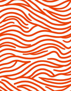 Bold Orange Wavy Line Pattern Rug